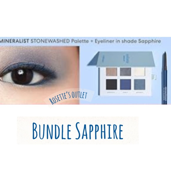 bareMinerals Other - Bundle Mineralist Stonewashed Eyeshadow Palette & Eyeliner - Sapphire Blue